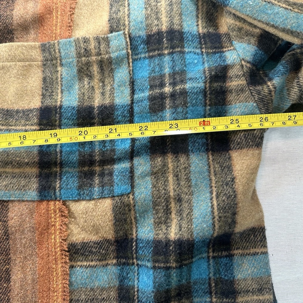 Bad Little Country Girl Plaid Oversize Shacket Button Sz L - Picture 4 of 9